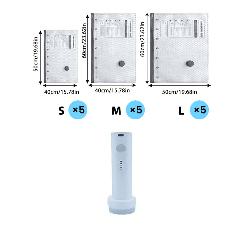Vacuum Storage Bags with Electric Pump