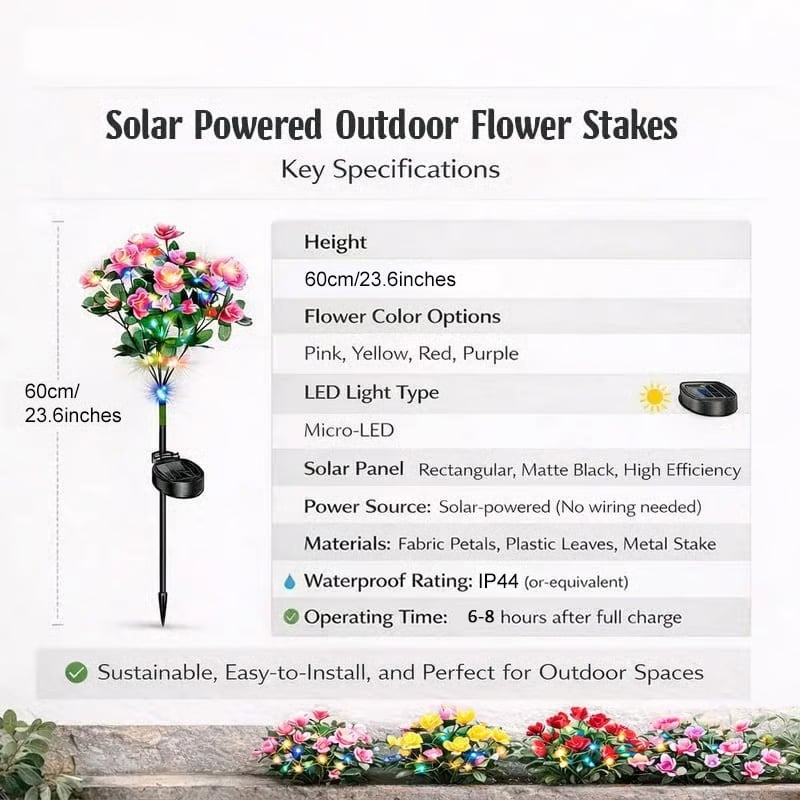 🌸Flash Sale✨LED Solar Flower Lights Azalea