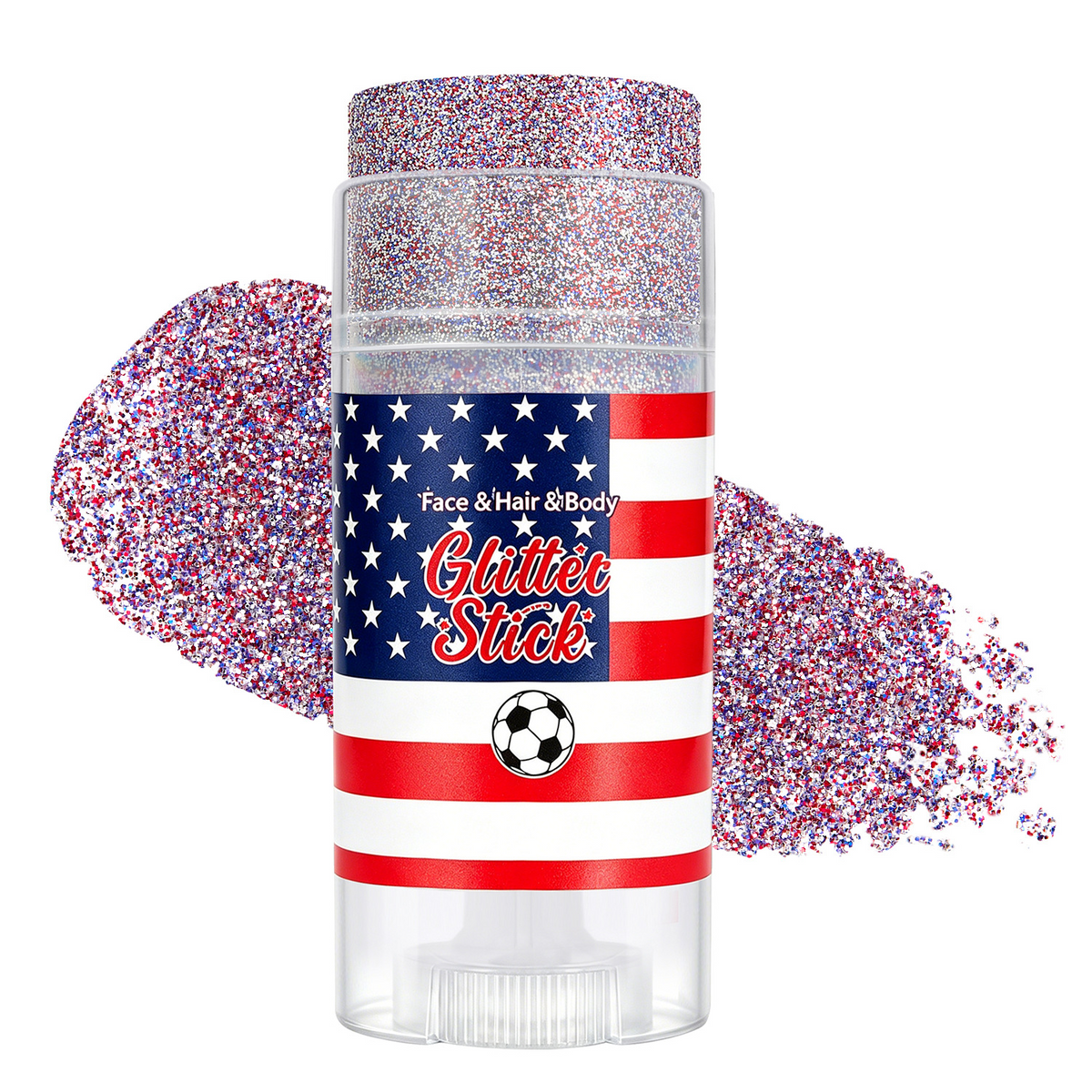 🔥LAST DAY 50% OFF 4th of July Glitter Stick - Red White Blue Patriotic Sparkle Gel for Face Hair & Body