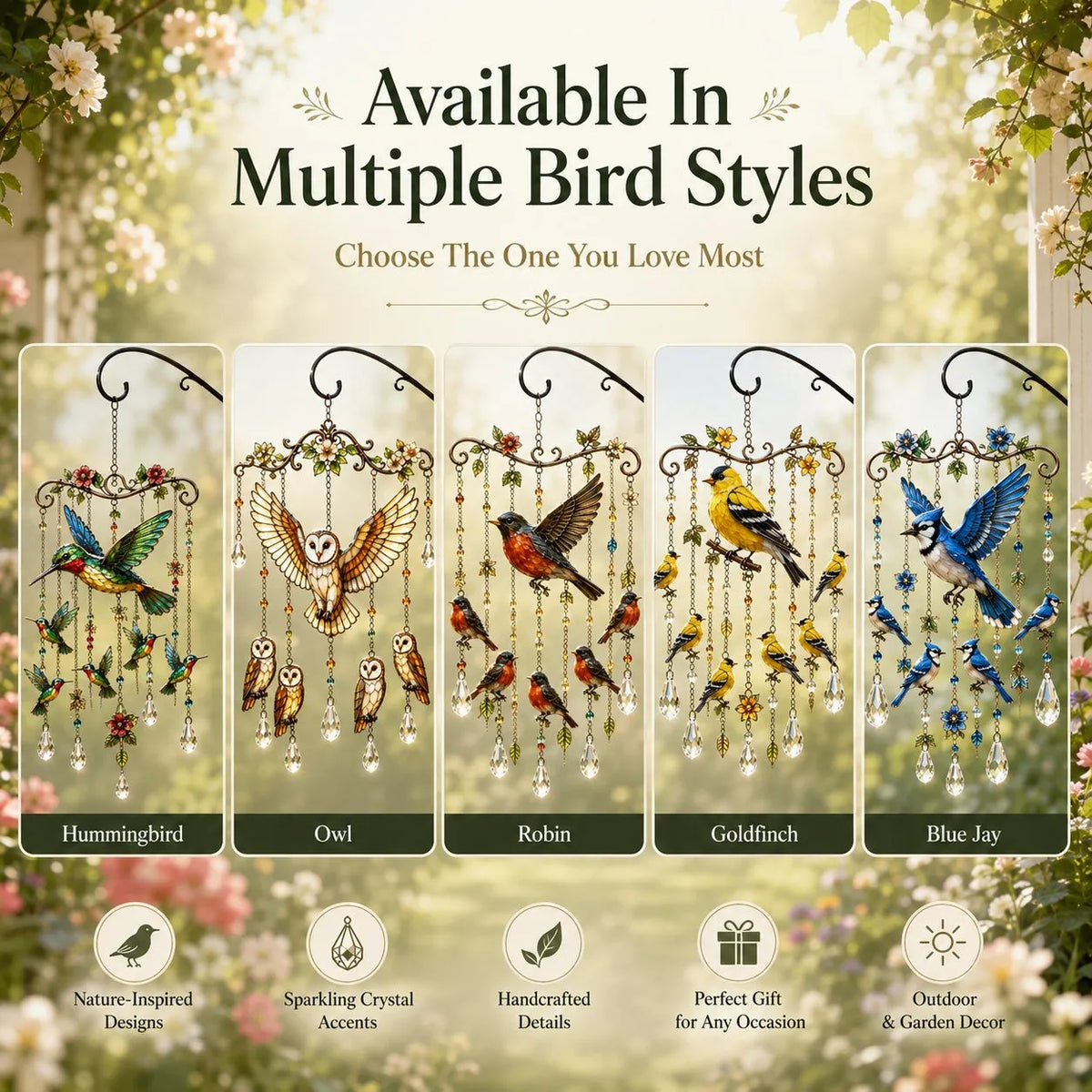🎐Graceful Hummingbird Wind Chime, Bring Beauty, Peace To Your Garden🐦🎐