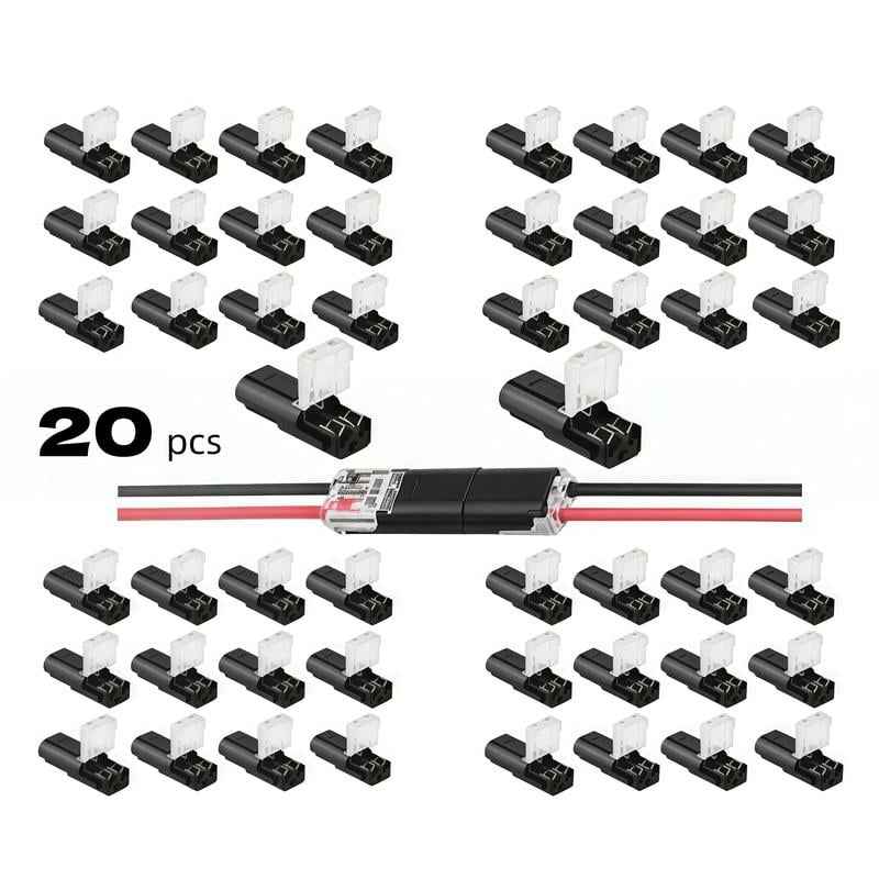 Double-Wire Plug-in Connector Led Light Strip Connectors 2 Pin