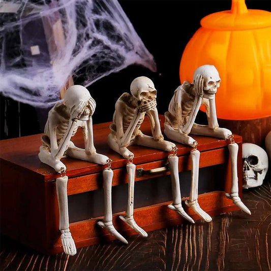 2025 Don't Listen / Don't Look / Don't Say / Creative Halloween Skull Decoration