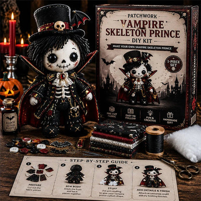 🔥HOT SALE 50% OFF🎃🧙‍♀️Patchwork Skeleton Witch Girl DIY Kit👻🦴🎃  – Handmade Halloween Wall & Door Décor