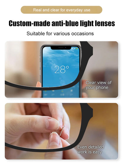 Blue Light Blocking Auto-zoom Reading Glasses
