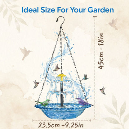 ✨ 2026 Spring limited offer 50% off 🐦 Solar Hanging Cascade Garden Bird Bath Fountain