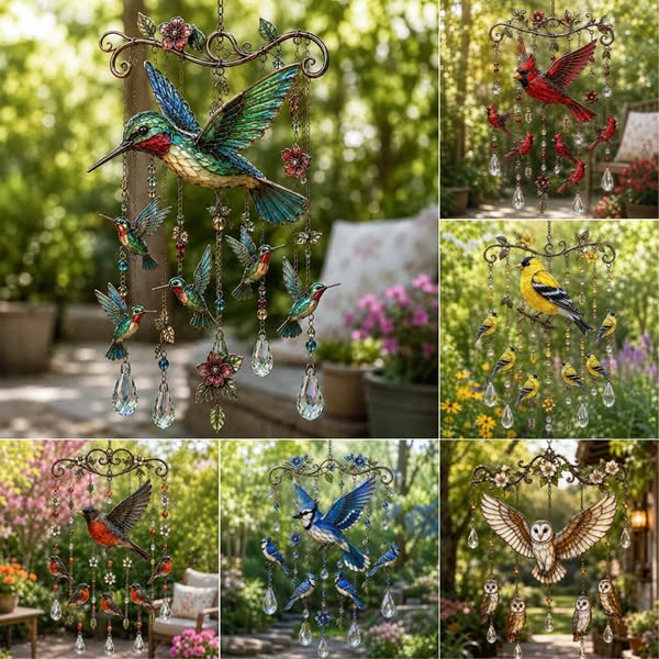 🎐Graceful Hummingbird Wind Chime, Bring Beauty, Peace To Your Garden🐦🎐