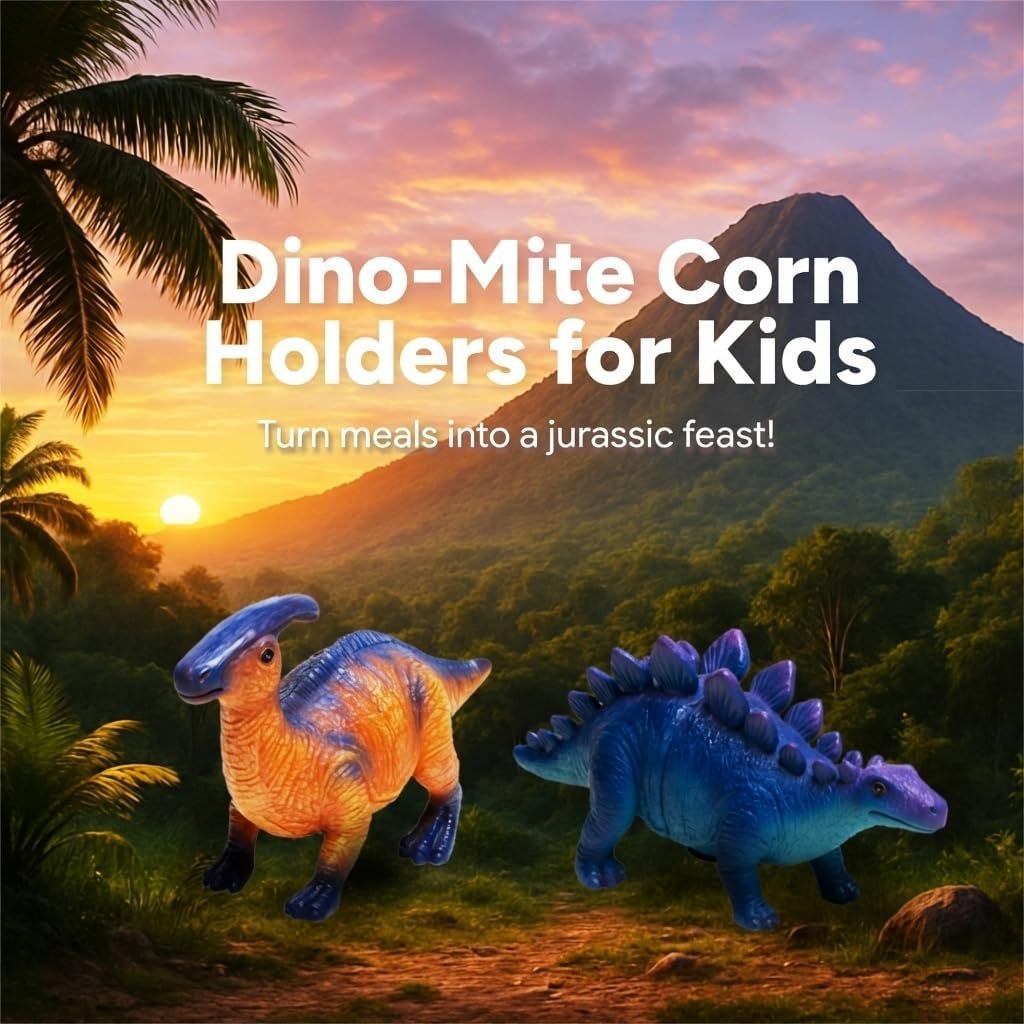 🔥Last Day Promotion🦖 Dino Bite Corn Holders 🌽Turn Ordinary Corn Into The Most Fun Thing On The Table🧒