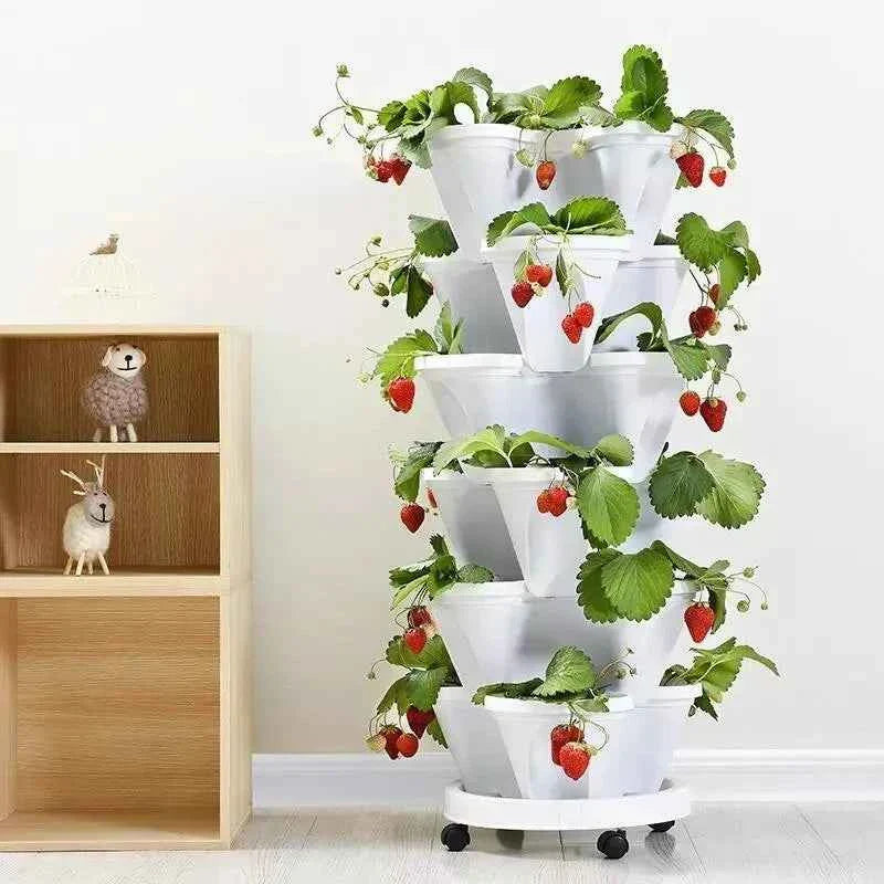 🌼Plant Festival Special -Stand Stacking Planters Strawberry Planting Pots