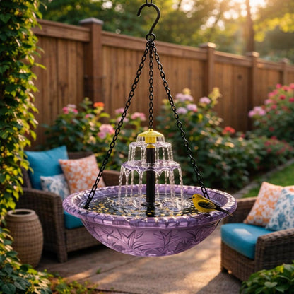 ✨ 2026 Spring limited offer 50% off 🐦 Solar Hanging Cascade Garden Bird Bath Fountain