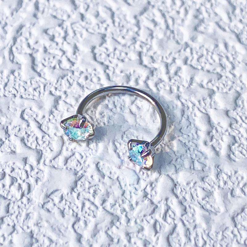 Internally Threaded Gems Nose Ring