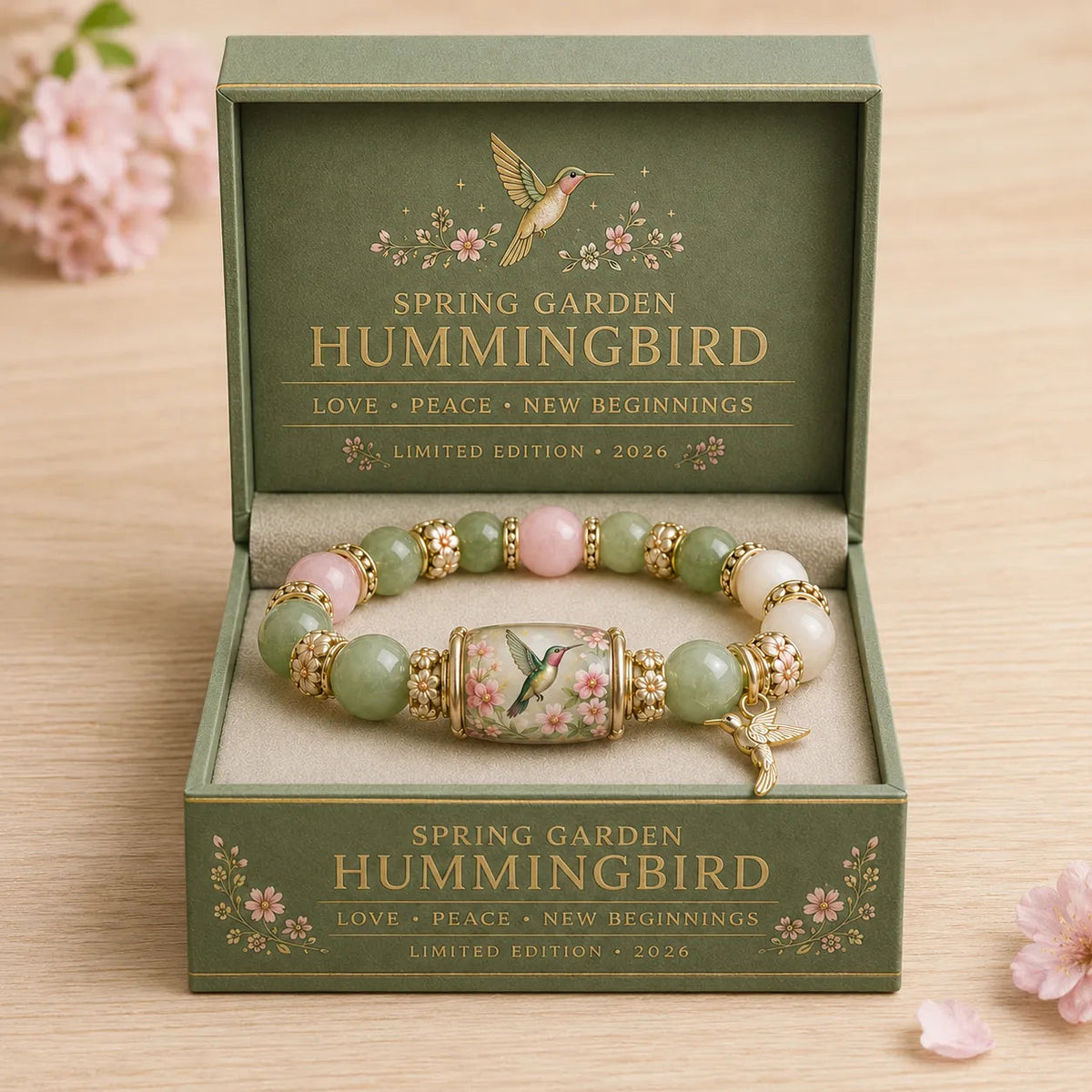 🌿 Love, Peace & Spring Blessings 💖 | 2026 Limited Edition Bracelet - With Gift Box