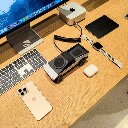Armor King CyberDock 3-in-1 Wireless Charger + Car Model Ornament + Stand