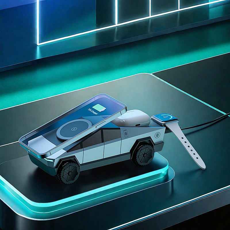 Armor King CyberDock 3-in-1 Wireless Charger + Car Model Ornament + Stand