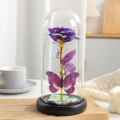 🔥2025 Most Popular Gift🔥Eternal Flower - Light Up Galaxy Rose in Glass Dome with Butterfly