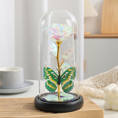 🔥2025 Most Popular Gift🔥Eternal Flower - Light Up Galaxy Rose in Glass Dome with Butterfly