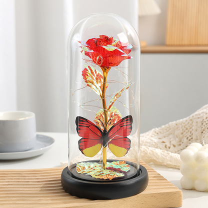 🔥2025 Most Popular Gift🔥Eternal Flower - Light Up Galaxy Rose in Glass Dome with Butterfly