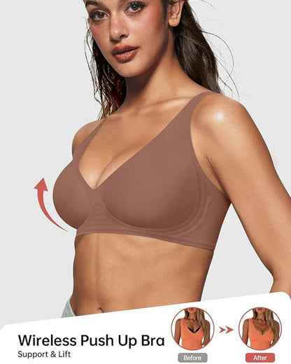 🔥Black Friday Sales🔥Seamless Deep V Push-Up Wireless Bra