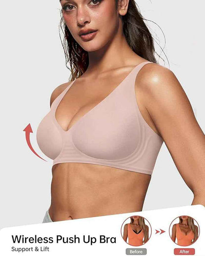🔥Black Friday Sales🔥Seamless Deep V Push-Up Wireless Bra