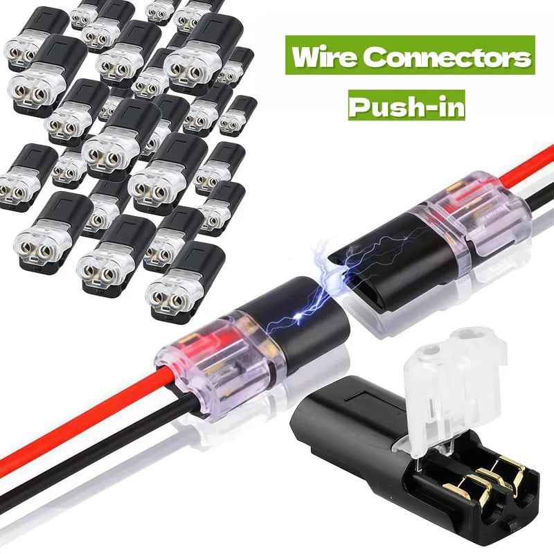 Double-Wire Plug-in Connector Led Light Strip Connectors 2 Pin
