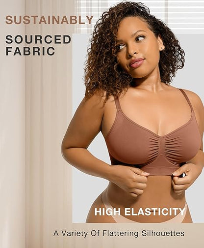 🏆Flash Sale⚡Women's Full Coverage Non-Padded Wireless Sculpt Bra