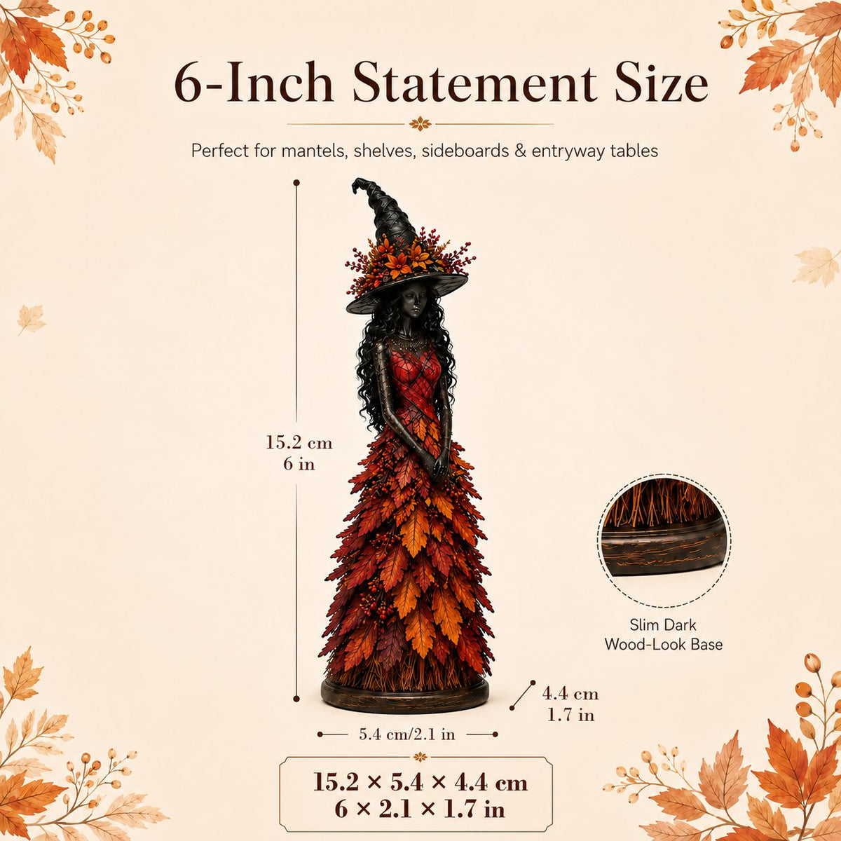 Enchanted Autumn Witch Figurine
