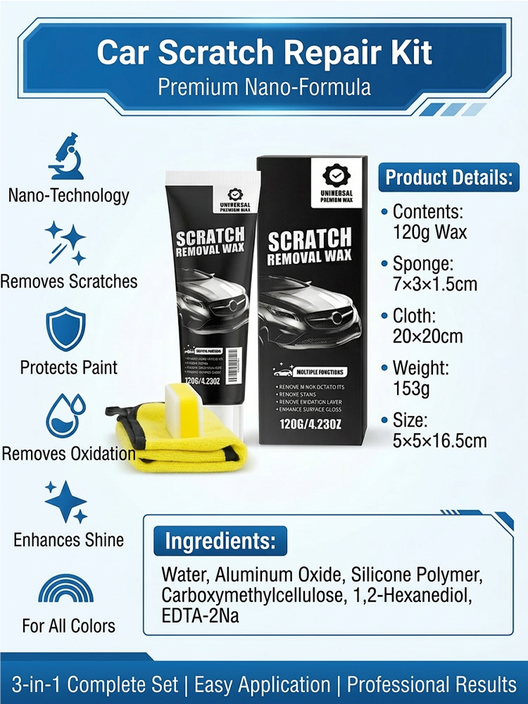 Scratch Eraser: Deep Repair Wax for Car Paint Scratches