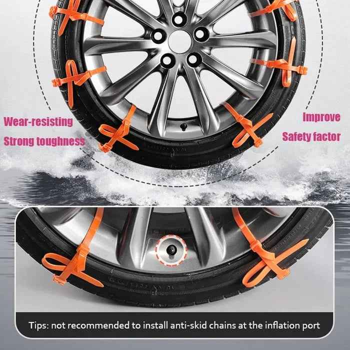 🔥2025 Winter Hot Sale🔥Universal Reusable Anti-skid PE Tire Chains