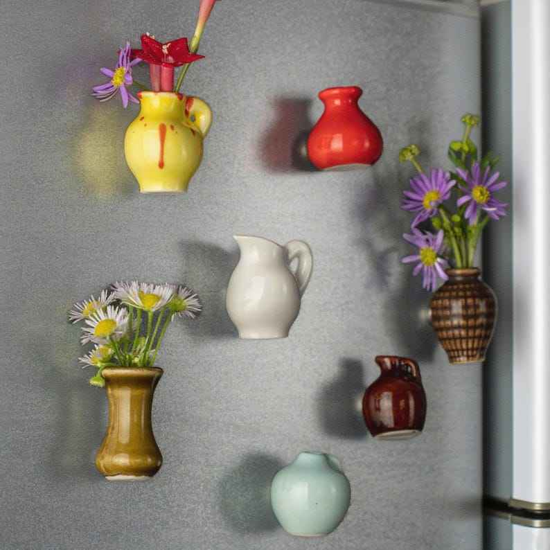 🔥Up To 69% Off!🔥-🌷Mini Dried Flower Ceramic Fridge Magnet – Handmade