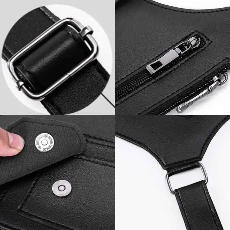 🔥Last Day 48% OFF-Premium Leather Adjustable Underarm Shoulder Bag for Men