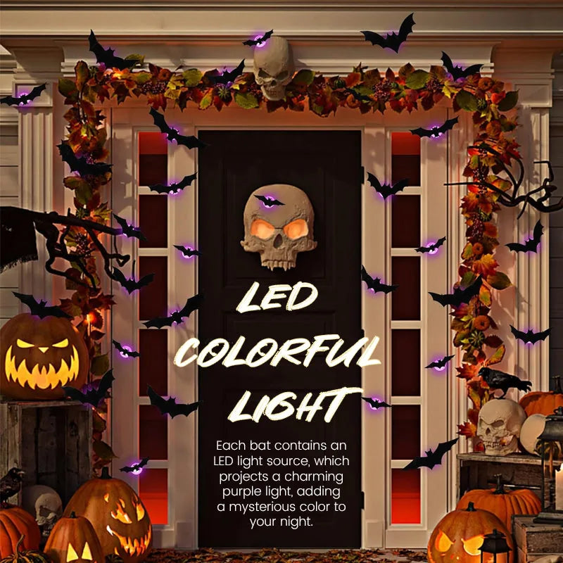 🦇 Glowing 3D Flying Bat Lights – Instant Halloween Wall Decor