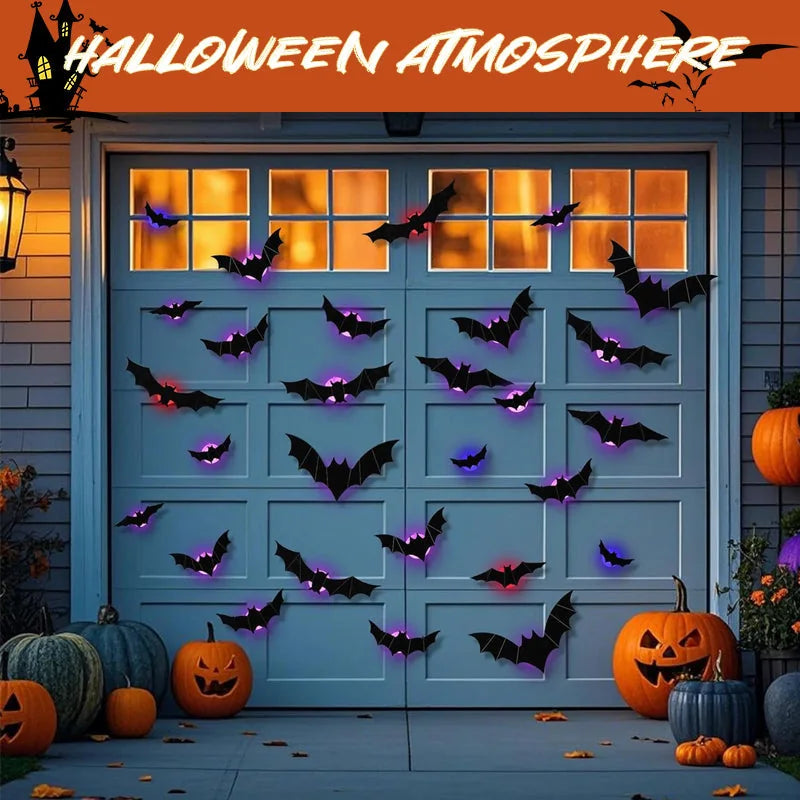🦇 Glowing 3D Flying Bat Lights – Instant Halloween Wall Decor