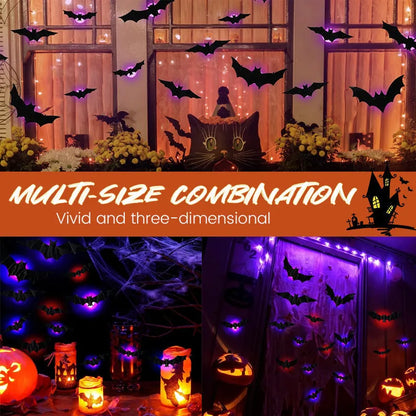🦇 Glowing 3D Flying Bat Lights – Instant Halloween Wall Decor