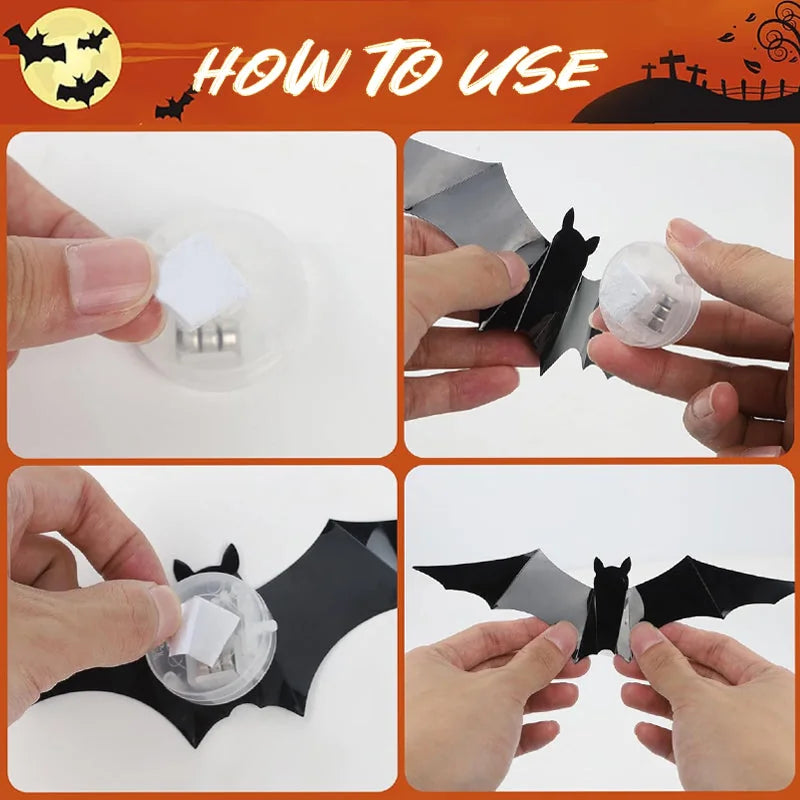 🦇 Glowing 3D Flying Bat Lights – Instant Halloween Wall Decor