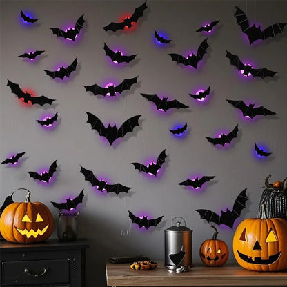 🦇 Glowing 3D Flying Bat Lights – Instant Halloween Wall Decor